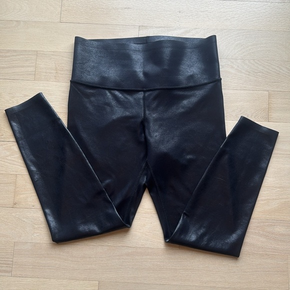 knix Pants - KNIX Black Shiny Leggings size L